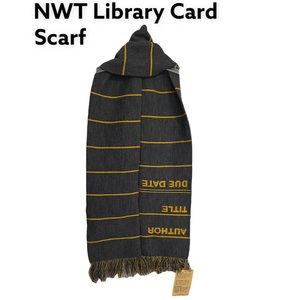 NWT Library Checkout Card Scarf
